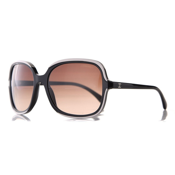 CHANEL CC 5319 BLACK WHITE 5319 C.1519/S5 58-17-135 OVERSIZE SUNGLASSES - Picture 1 of 7